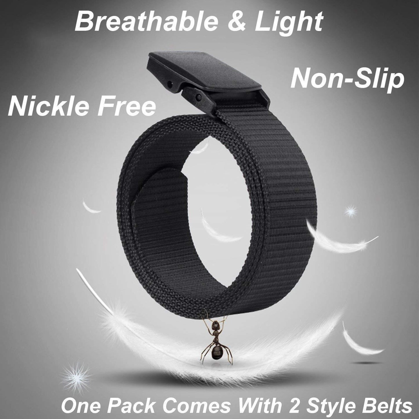 Nylon Military Tactical Battle Belt 2 Pack Outdoor Web Belt With Plastic Buckle - Beltbuy Store