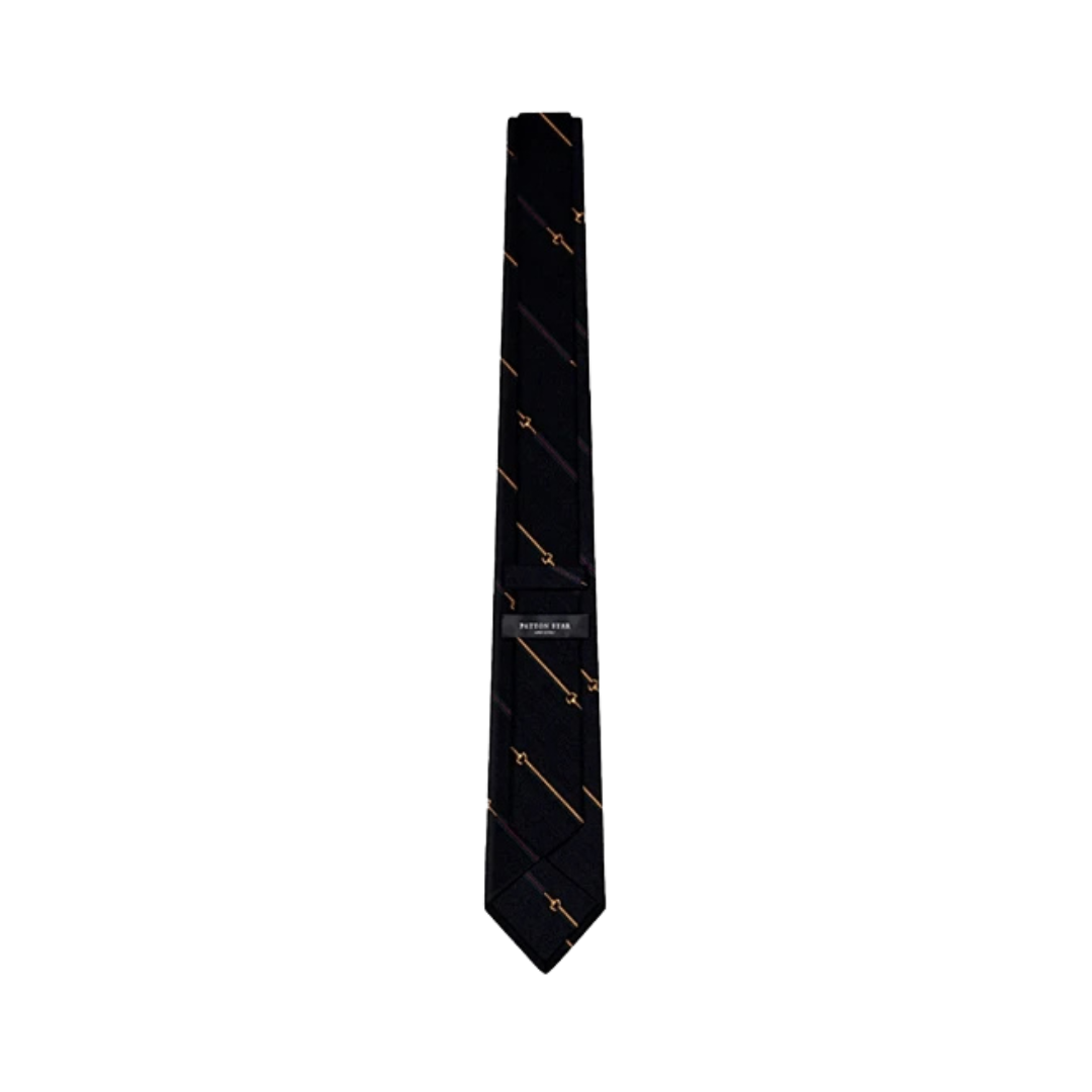 Black Striped Silk Tie