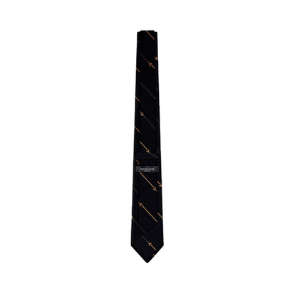 Black Striped Silk Tie
