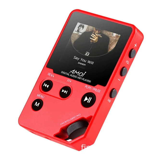 HiFi Bluetooth 5.3 MP3 player front view with 1.8 inch color screen