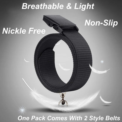 Nylon Military Tactical Battle Belt 2 Pack Outdoor Web Belt With Plastic Buckle - Beltbuy Store